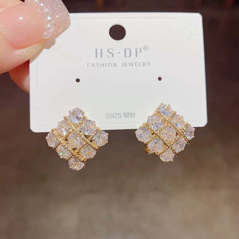 Square Stone Earings