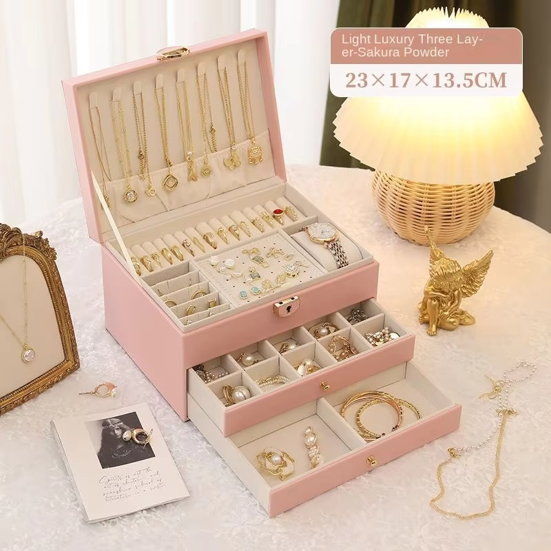 Jewelry Storage Box with Drawers