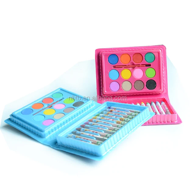 Mini Watercolor Kids Paint Palette Tray Set - Bulk Pack of 24