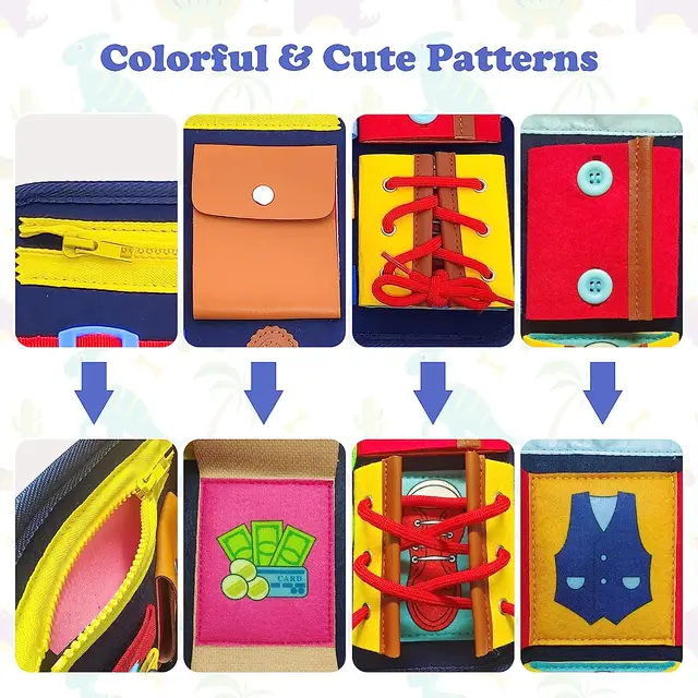 Busy Board Montessori Toys for Sensory Toy Preschool Learning