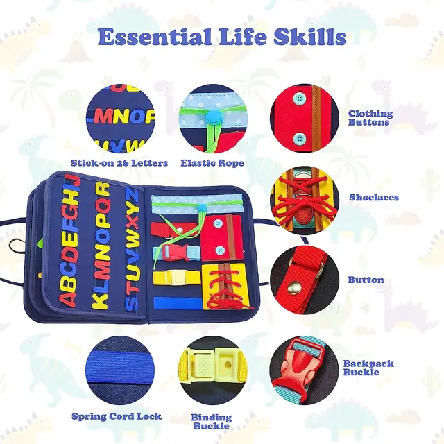 Busy Board Montessori Toys for Sensory Toy Preschool Learning