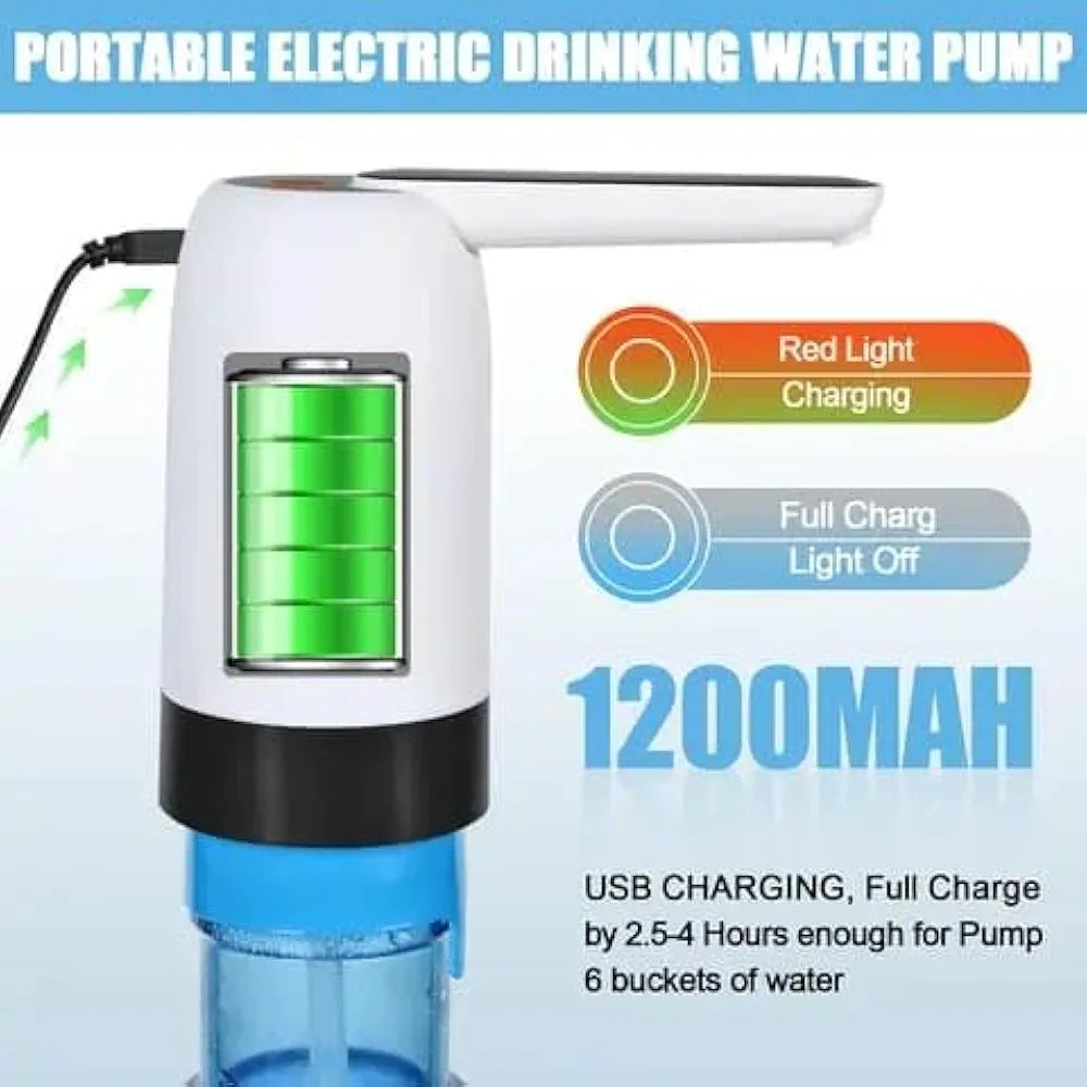 Portable Water Bottle Pump Automatic Electric Water Dispenser For Household Use
