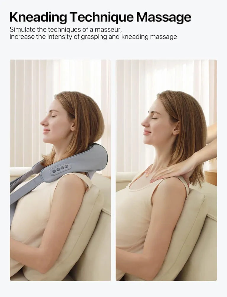 Neck Massager with Heat, Wireless Shiatsu 4D Experts Knet Neck Massager for Neck, Back, Legs, Shoulders, Pain Relief