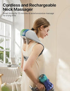 Neck Massager with Heat, Wireless Shiatsu 4D Experts Knet Neck Massager for Neck, Back, Legs, Shoulders, Pain Relief