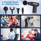 Mini Massage Gun, Percussion Deep Tissues Muscle Massager Gun with 6 Speeds, Portable Electric Handheld Body Massager