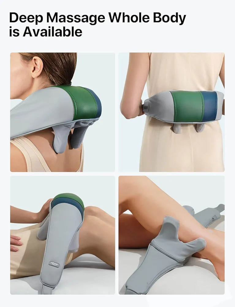 Neck Massager with Heat, Wireless Shiatsu 4D Experts Knet Neck Massager for Neck, Back, Legs, Shoulders, Pain Relief