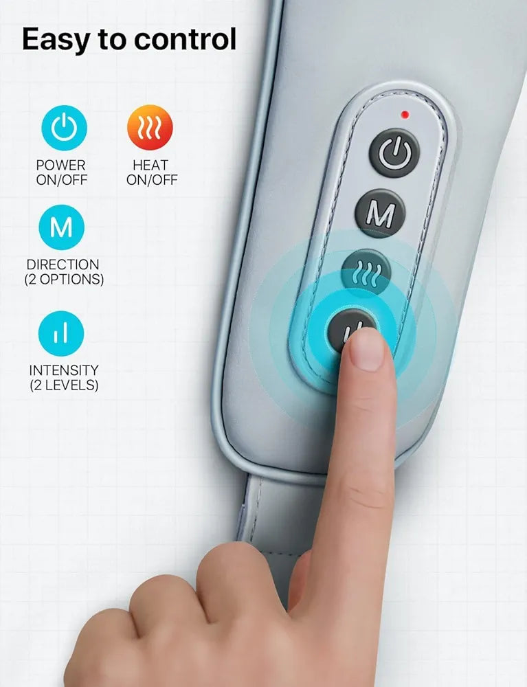 Neck Massager with Heat, Wireless Shiatsu 4D Experts Knet Neck Massager for Neck, Back, Legs, Shoulders, Pain Relief
