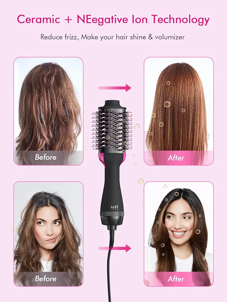 Hair & Blow Dryer Brush in One, [ THE ULTIMATE 3 IN 1 STYLING TOOL ]