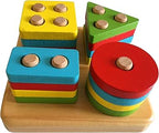 Learning Wooden Puzzle Toddler Toys Shapes