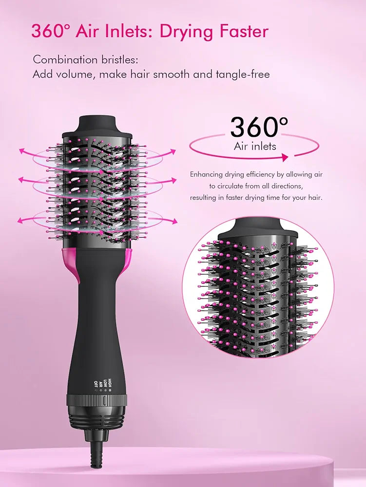 Hair & Blow Dryer Brush in One, [ THE ULTIMATE 3 IN 1 STYLING TOOL ]