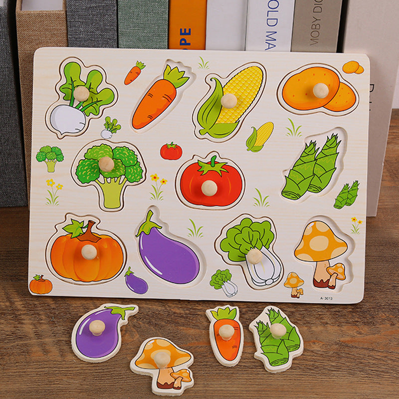 Wooden Digital Alphabet Hand-Grasping Puzzle