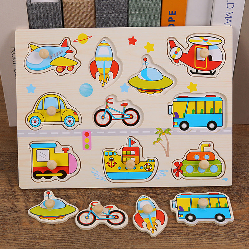 Wooden Digital Alphabet Hand-Grasping Puzzle