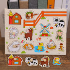 Wooden Digital Alphabet Hand-Grasping Puzzle