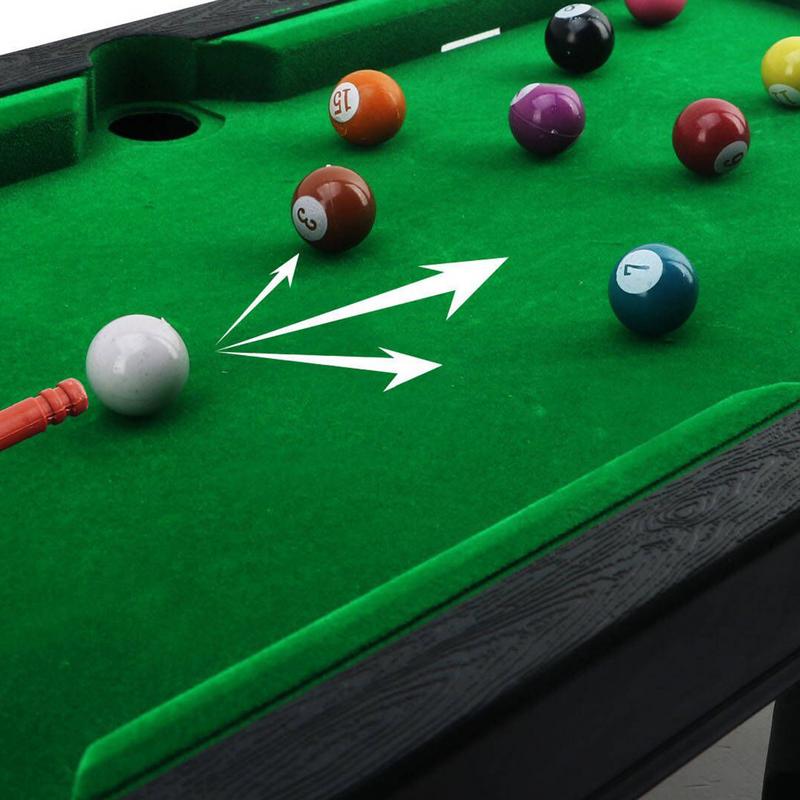 Pool Set Billiard Table With Balls & Sticks Family Game Portable Pool Table