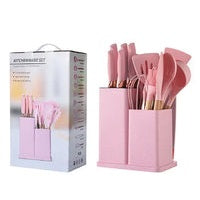 Silicone & Stainless Steel Kitchen Utensils Set 19pcs Kit