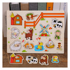 Wooden Digital Alphabet Hand-Grasping Puzzle
