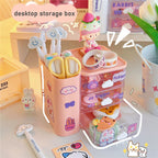 Cute Cloud Desktop Pen Container Storage Box Student Stationery Shelf Organizer Box