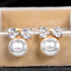 Bow Pearl Earings