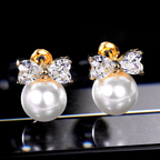 Bow Pearl Earings