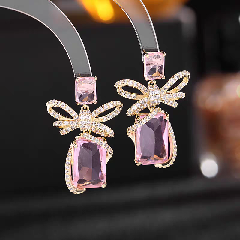 Bow Stone Earings