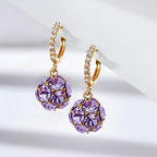 Crystal Purple Earings