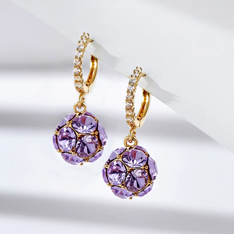 Crystal Purple Earings