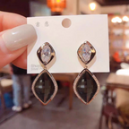 Crystal Black Earings