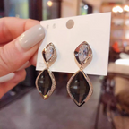 Crystal Black Earings