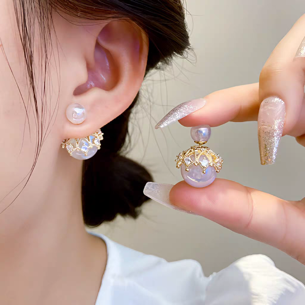 Crystal Pearl Earings