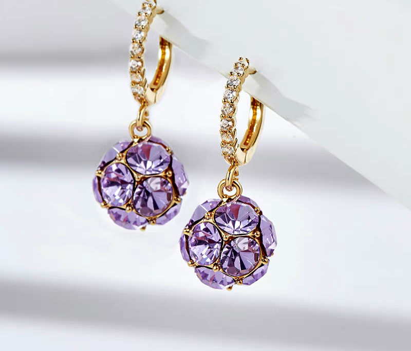 Crystal Purple Earings