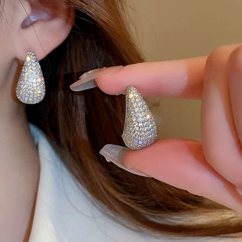 Silver Crystals Earrings