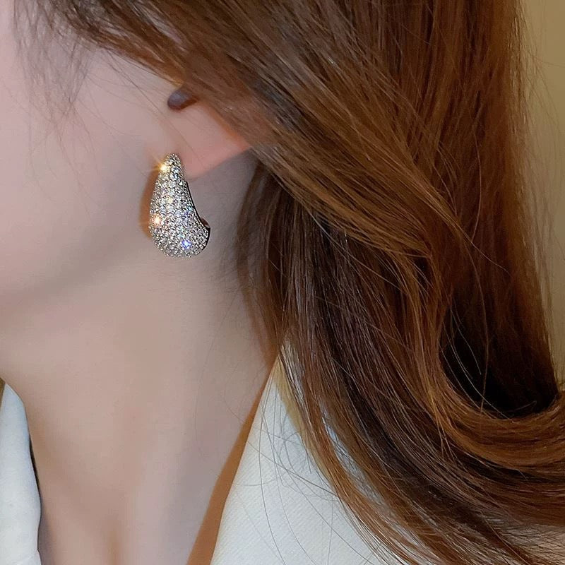 Silver Crystals Earrings