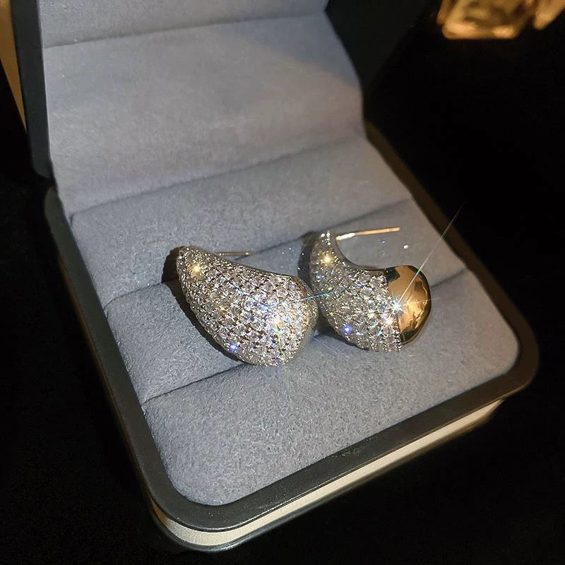 Silver Crystals Earrings