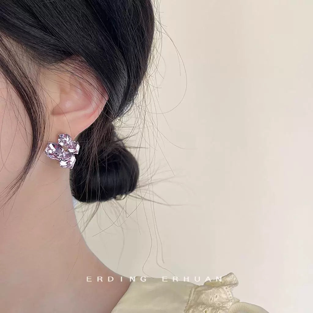 Pink Crystals Earrings