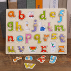 Wooden Digital Alphabet Hand-Grasping Puzzle