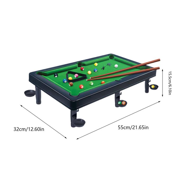 Pool Set Billiard Table With Balls & Sticks Family Game Portable Pool Table