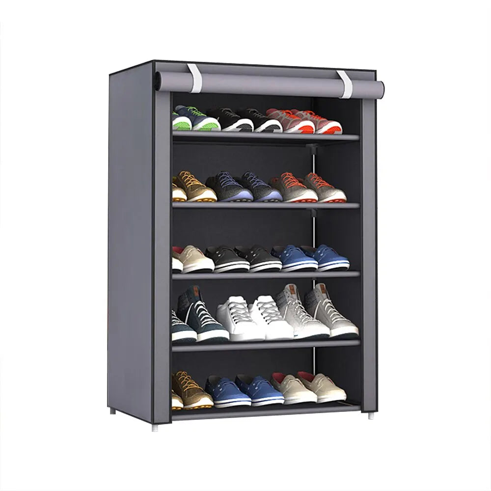 Shoe Rack 4 layer Dustproof Cabinet Home Standing Holder Shoes Organizer Space-Saving Stand