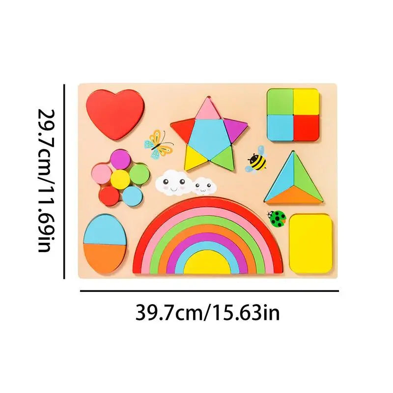 Wooden Shape Matching Puzzles Games