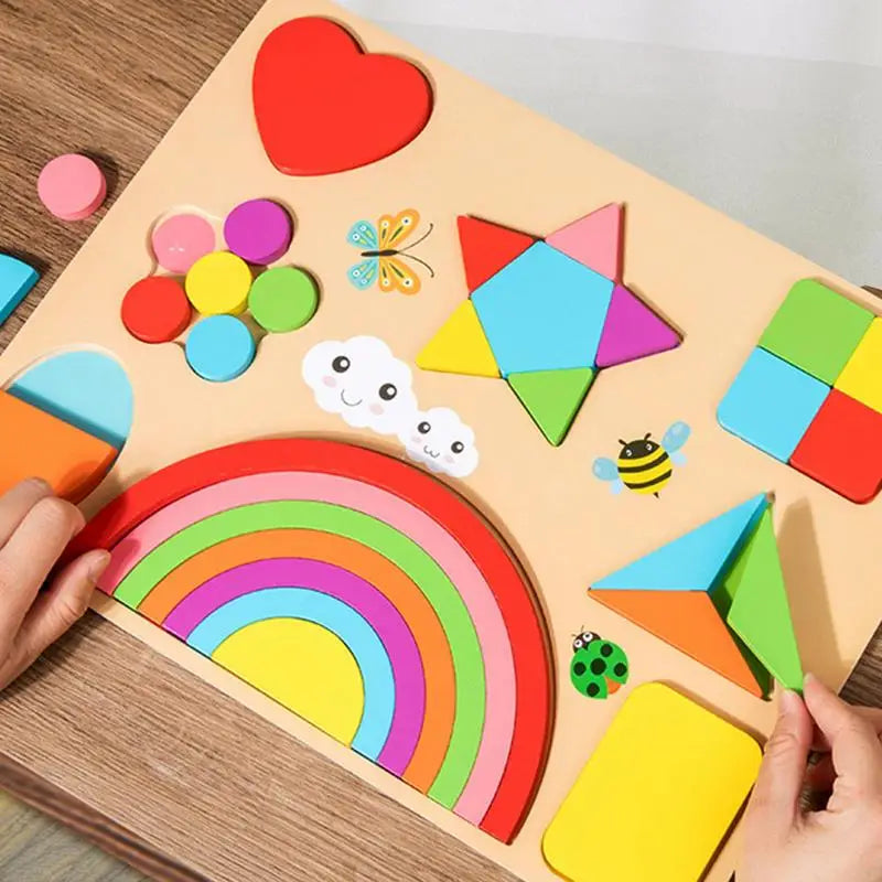 Wooden Shape Matching Puzzles Games