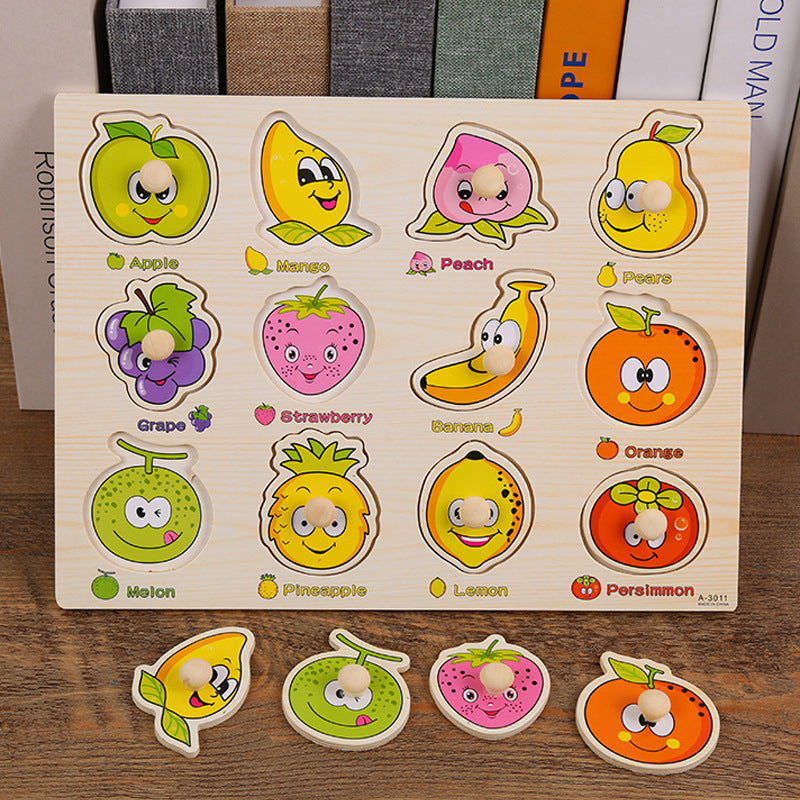 Wooden Digital Alphabet Hand-Grasping Puzzle