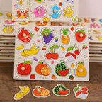Wooden Digital Alphabet Hand-Grasping Puzzle