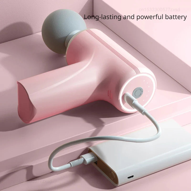 Handheld Massage Gun, Deep Tissue Massage Gun, 4 Head 6 Speed Muscle Massager, Portable Electric Massager