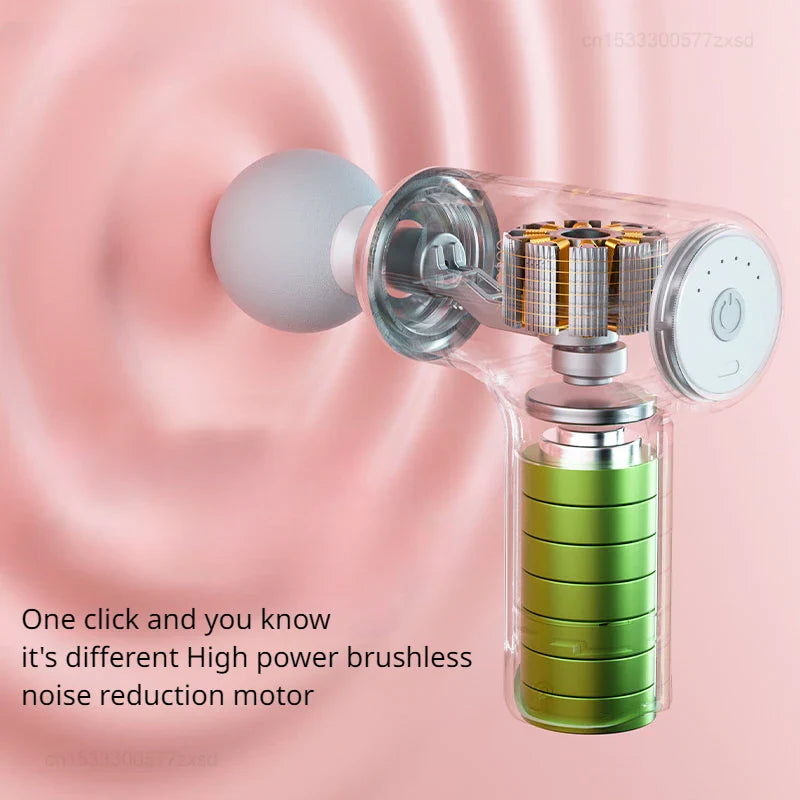 Handheld Massage Gun, Deep Tissue Massage Gun, 4 Head 6 Speed Muscle Massager, Portable Electric Massager