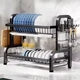 2-Tier Dish Drying Rack | Rust-Proof, Compact & Large Capacity