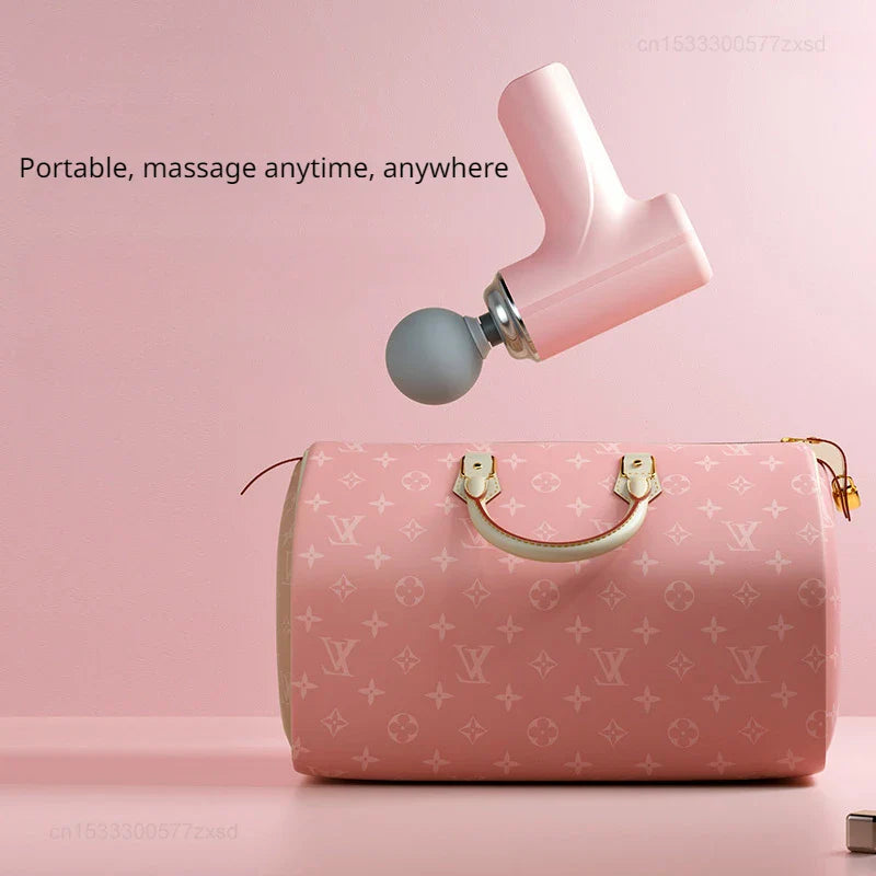 Handheld Massage Gun, Deep Tissue Massage Gun, 4 Head 6 Speed Muscle Massager, Portable Electric Massager