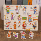 Wooden Digital Alphabet Hand-Grasping Puzzle