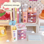 Cute Cloud Desktop Pen Container Storage Box Student Stationery Shelf Organizer Box