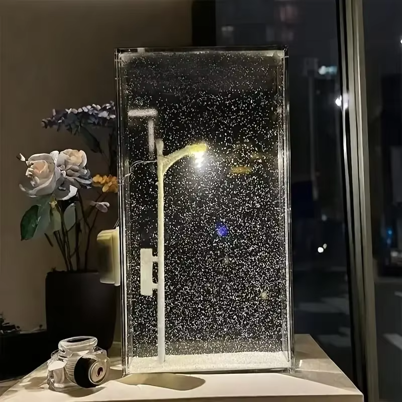 LED Street Light Snow Globe Night Lamp