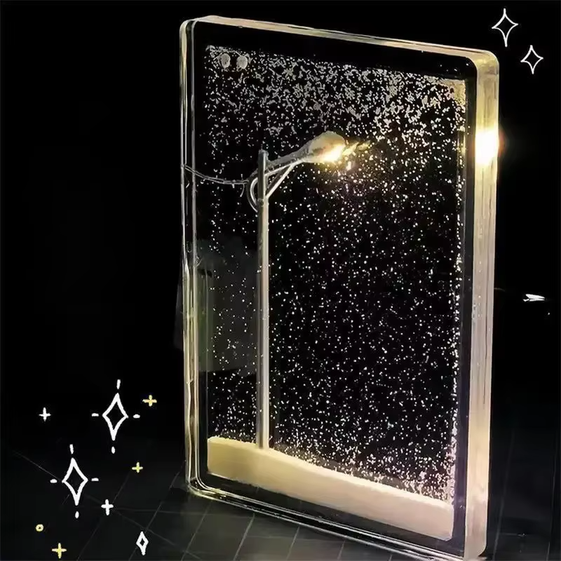 LED Street Light Snow Globe Night Lamp