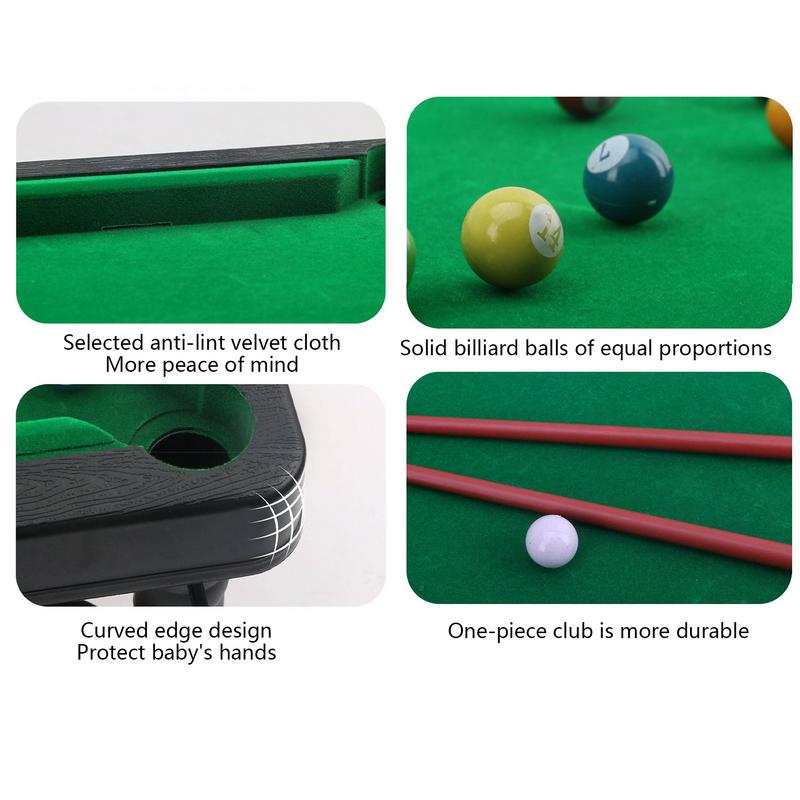 Pool Set Billiard Table With Balls & Sticks Family Game Portable Pool Table